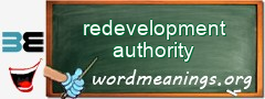 WordMeaning blackboard for redevelopment authority